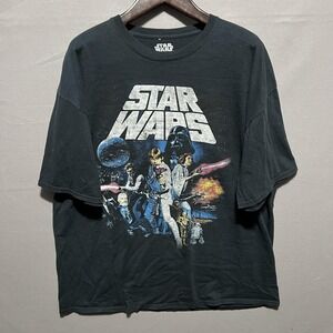 Star Wars Shirt Mens 3XLT Black A New Hope Movie Poster Graphic Tee T-Shirt